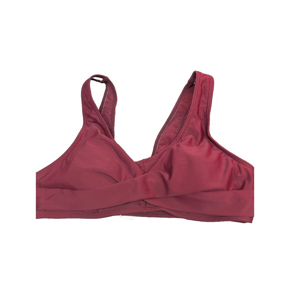 Luna Wave Swimsuit Top New With Tags Womens  Size Medium Burgundy